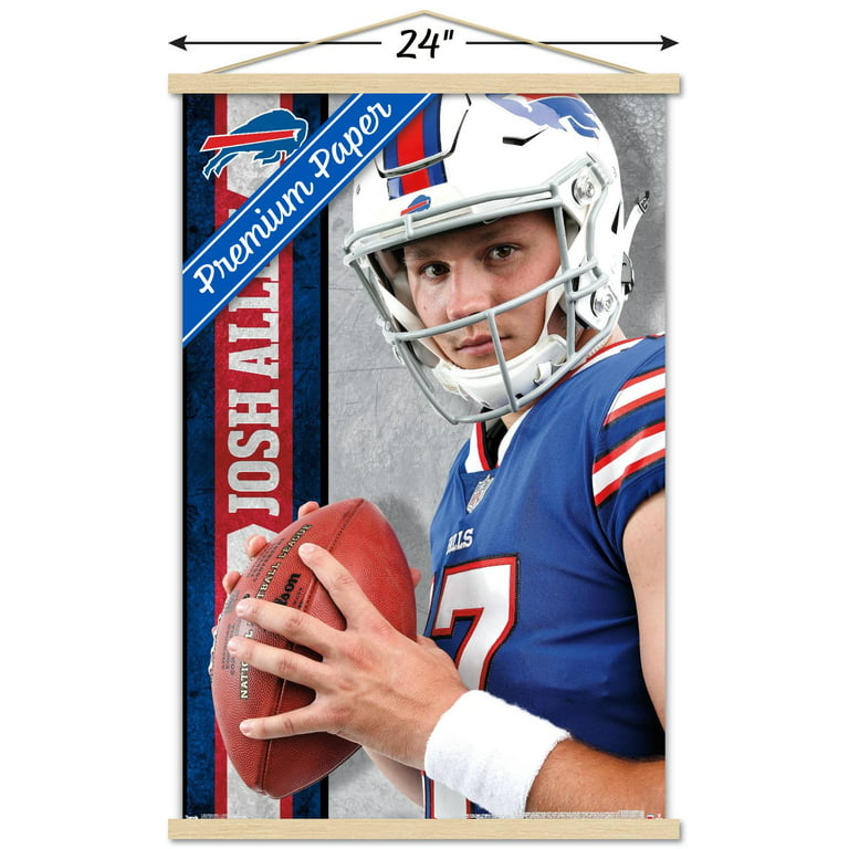 NFL Buffalo Bills - Josh Allen 18 Wall Poster with Wooden Magnetic Frame,  22.375' x 34' 