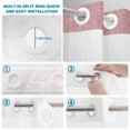 thumbnail image 4 of No Hook Shower Curtain, Vintage Nude Pink Shower Curtains for Bathroom with See Through Top Window, Farmhouse Retro Solid Color Linen Texture Waterproof & Washable Bath Curtain 60"x72", 4 of 9