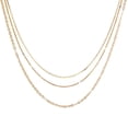 thumbnail image 1 of Collar cadena triple chapa de oro amarillo 18k, 1 of 4