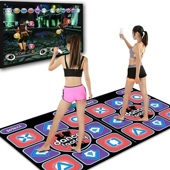 Electronic Dance Mat Wireless 2 Player,AV Interface Remote Control High Sensitivity TV Dance Floor Pad,Dance Floor Mat, Electronic PC Dancing Pad for Kids/Adults/Family Home Entertainment