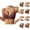 Brown, variant on Push Up Bras for Women Comfortable Lightweight Breathable Underwire Triple Lifting Bralettes Everyday Bra