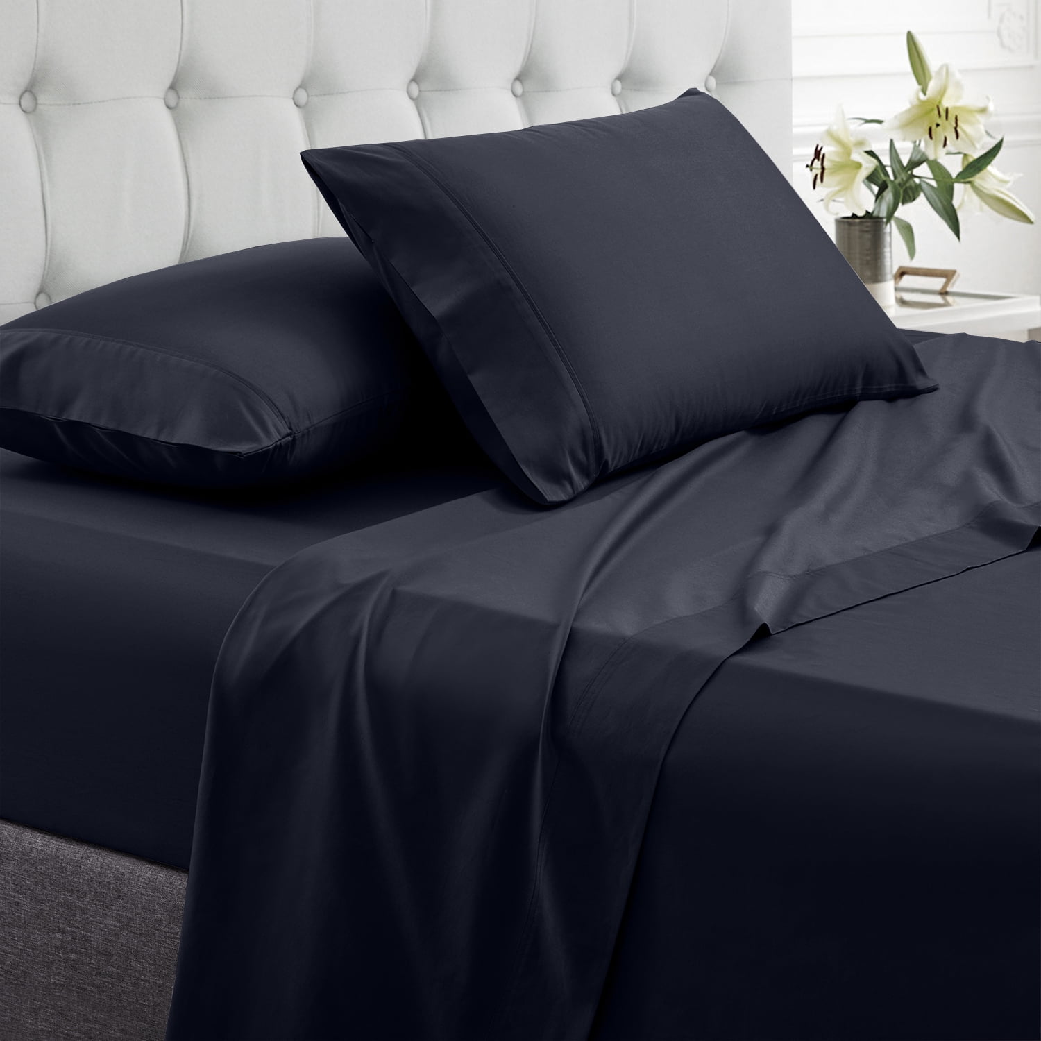 Sweet Home Collection Percale 100% Egyptian Cotton Sheet Set 200 Thread