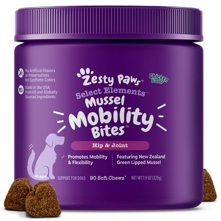 UPC: 0856521007888 | Zesty Paws Mussel Mobility Bites for Dogs 90 Soft Chews