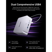 MINISFORUM X1-255 Mini PC AMD Ryzen 7 255 32GB RAM 512GB SSD Desktop Computer, HDMI2.1|DP2.0|2xUSB4 Output, 1x Oculink Port, 2.5G RJ45 Port/WiFi7/BT5.4