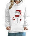 thumbnail image 3 of Craaazy Christmas Womens Hoodies Pocket Long Sleeve Hooded SweatShirts Christmas Printed Drawstring Tops Gifts For Women, 3 of 4