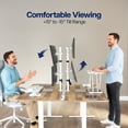thumbnail image 6 of White Dual LCD Monitor Desk Mount Stand, Stacked Vertical 2 Screens up to 34", 6 of 8