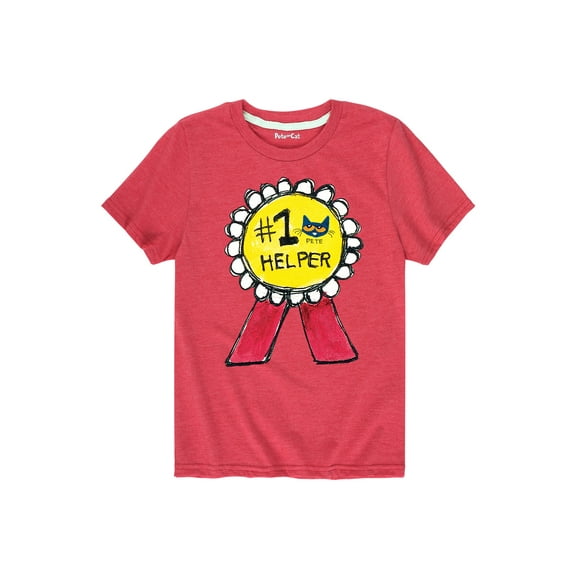 Pete The Cat - #1 Helper Badge - Toddler Short Sleeve Graphic T-Shirt