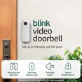 thumbnail image 2 of Blink Sonnette Vidéo (Modèle le Plus Récent) – Vue HD de la Tête aux Orteils, Autonomie de Deux Ans et Configuration simple. Module de Synchronisation Requis Non Inclus – A, 2 of 6