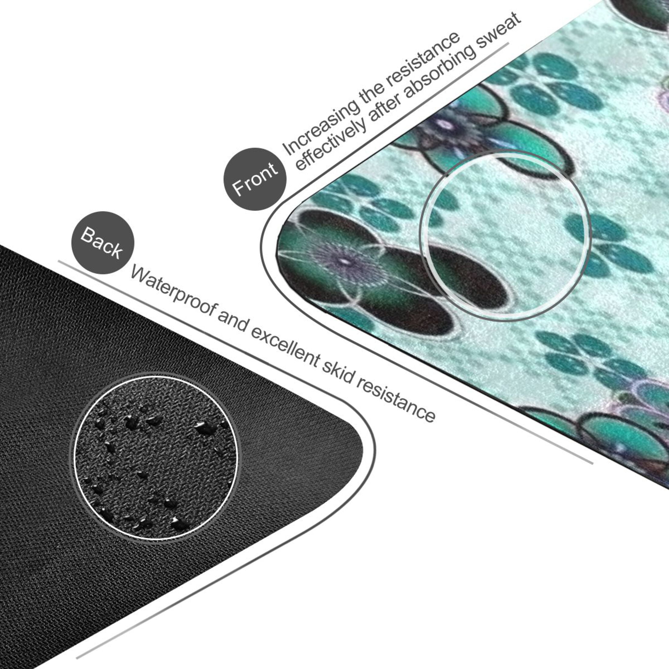 BZSMCE Yoga Mat Women Fitness Mat Aquatic Floral Mosaic Pattern