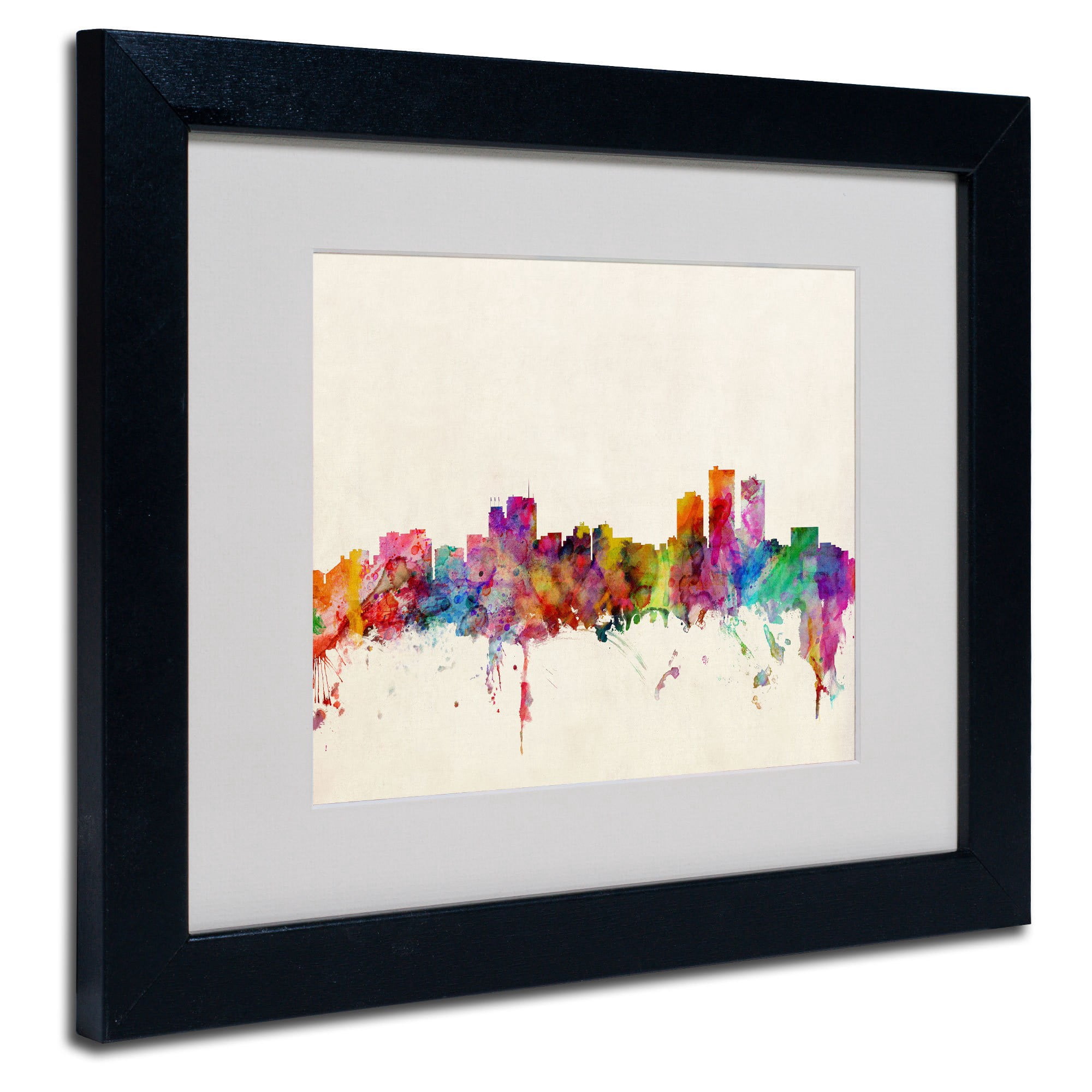 Trademark Fine Art "Anchorage, Alaska" Canvas Art by Michael Tompsett, Wood Frame