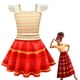 thumbnail image 1 of Encanto Mirabel Madrigal Cosplay Disfraz Niña Princesa Vestido De Fantasía Encaje Sin Mangas Vestidos Para Carnaval Halloween Niños, 1 of 4