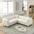 thumbnail image 3 of Sectional Couches for Living Room, L Shaped Sofa Couch 81.5 Inch Sectional Couch 5-Seater Corner Sofas with 3 Cushions for Small Apartment, 3 of 9