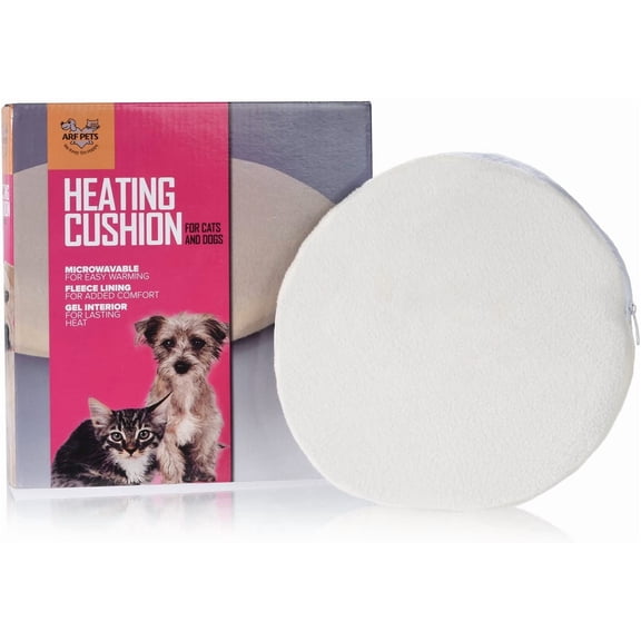 Arf Pets Heated Cat Bed with Cushion Cover 8x8 Inches for Comfort & Warmth