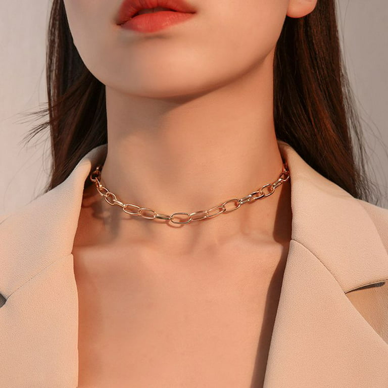 Metal Clavicle Chain Jewelry, Short Necklaces Women
