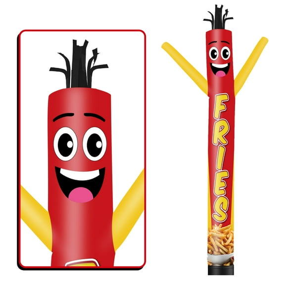 Fries Inflatable Tube Man Wacky Wavy Dancing Guy for Outdoor Decoration Advertising Business Promotion (Blower Not Included)
