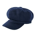 thumbnail image 1 of Gorra de repartidor de periódicos para mujer, de mezcla de lana, estilo retro, de color sólido, a la moda, estilo Gatsby, con visera para taxista, para mujer, 1 of 6