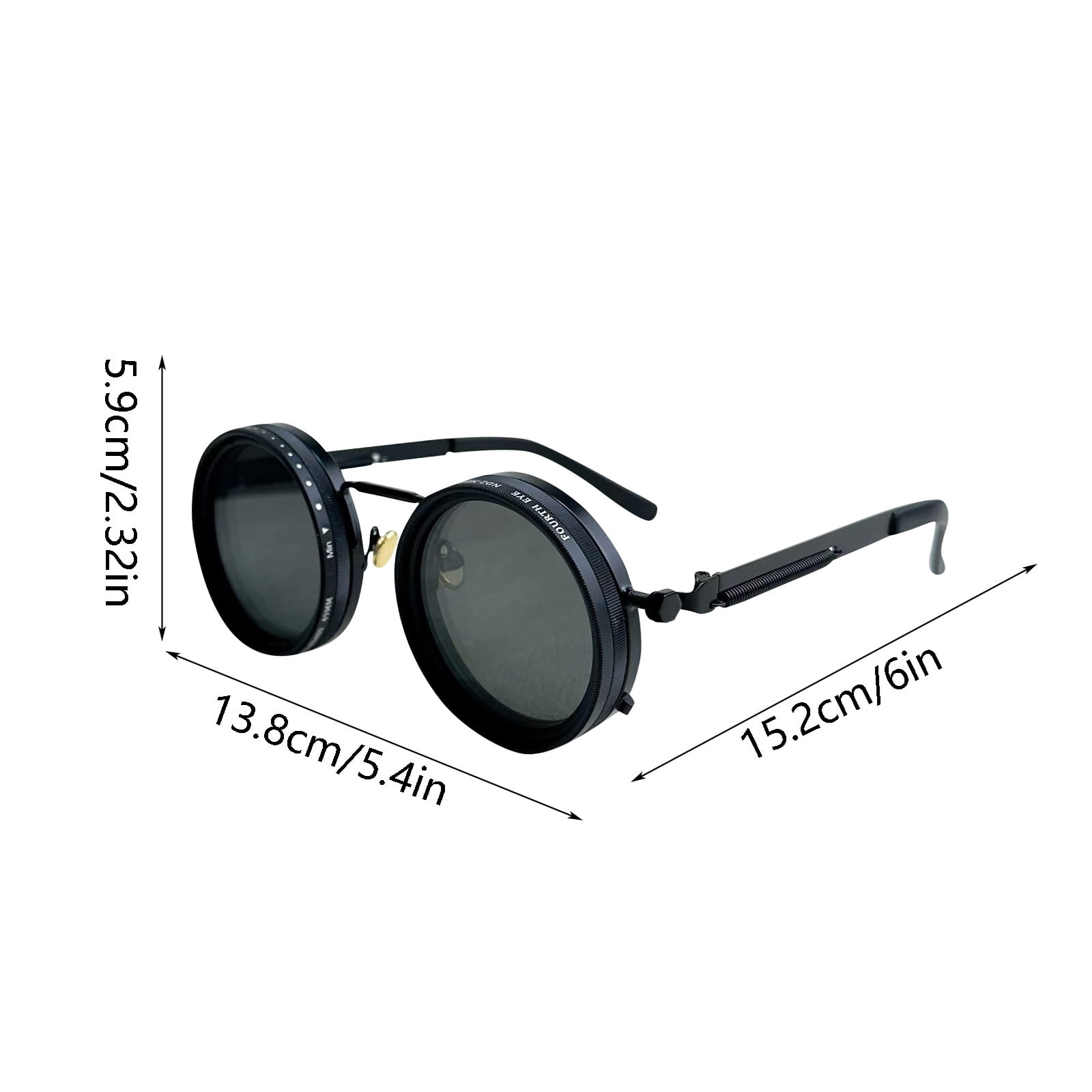 Adjustable Tint Sunglasses for Men, 1-9 Gears Polarized Round Lenses with ND Filter, Retro Beach Sunglasses for Outdoor Activities, Stylish & Functional Shade Glasses