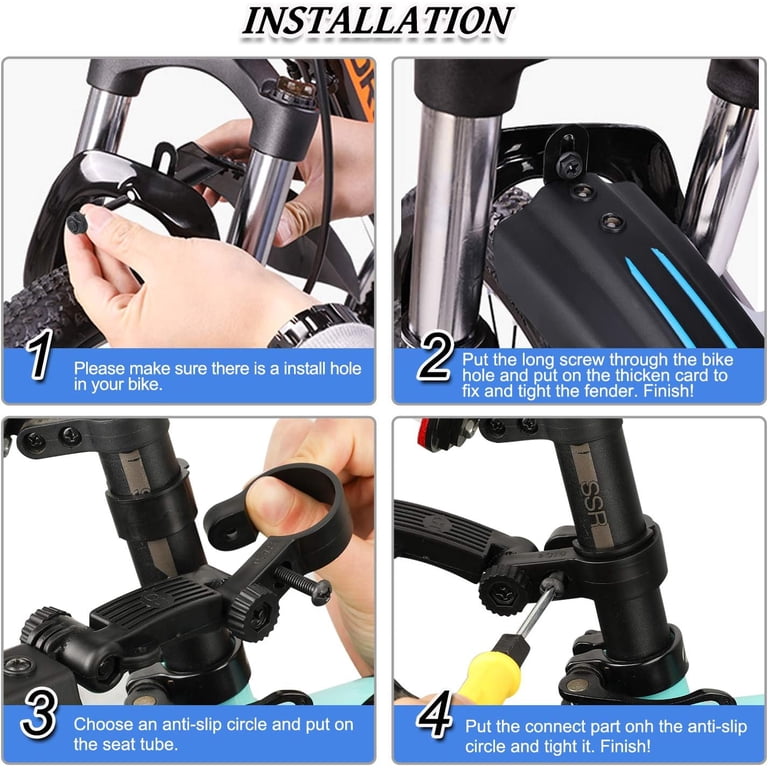 Tagvo Bike Mudguard Set, Universal 20-26 Inch Fenders photo 3