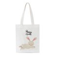 thumbnail image 2 of Easter Bunny Basket Egg Bags for Kids, Personalized Candy Egg Basket Rabbit Printed, Canvas Cotton Personalized Candy Basket Clearance, 2 of 4