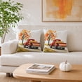 thumbnail image 3 of LSLXA Fall Pillow Covers 18X18 Pillow Covers Set Of 2 Pumpkin Fallen Leaves Pillowcase Orange Pumpkin And Fallen Leaf Design For Farmhouse Living Room Porch Thanksgiving Decor, 3 of 5