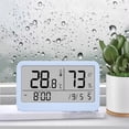thumbnail image 1 of Digital Alarm Clock Temperature Humidity Monitor LED Display Time Date Desk Clock 3.4 In for Bedroom Office Kitchen Nightstand Table Indoor Comfort Monitor Home Weather Station Alarm Clock, 1 of 6