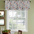 thumbnail image 3 of 2 Pack Vintage Spring Floral Valances for Windows Bedroom Living Room Window Treatments, Farmhouse Flowers Blue Vintage Rod Pocket Valance Drapes Short Kitchen Curtains Over Sink 42"x12", 3 of 8