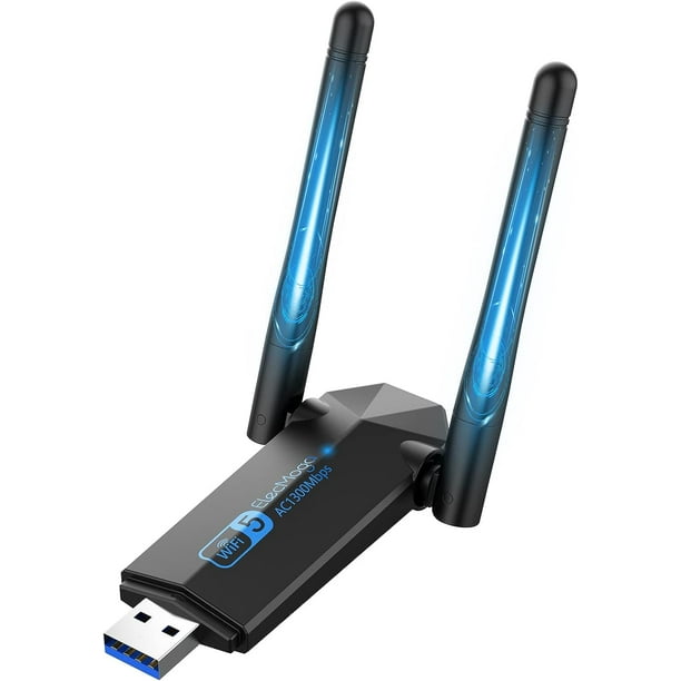 USB WiFi Adapter, ElecMoga 1300Mbps WiFi Dongle USB 3.0 Dual Band