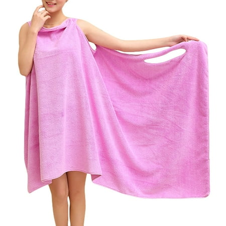 Microfibre Absorbent Quick Dry Wearable Spa Shower Bath Towel For Microfibre Absorbent Quick Dry Wearable Spa Shower Bath Towel For Women Kids Wicking Quickly Soft Wrap Daily Wearing Toddler Purple Color
