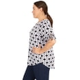 thumbnail image 4 of Larky Lark Womens Plus-Size Geometric Puff Print Knit Top, 4 of 5