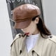 thumbnail image 2 of Nvzi Gorro de vendedor de periódicos, 8 piezas, de piel sintética, con forma de manzana, estilo retro, boina, regalo (negro), 2 of 4
