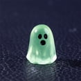 thumbnail image 2 of SMKE Set of 2 Glowing Green Mini Ghost Ornaments with Luminous Oval Silhouette for Plant Pot Halloween Decor and Nighttime Garden Display Accents, 2 of 5
