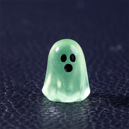 Getwin,Glow Ghost Resin Miniatures – Cute Halloween Figurines for Terrariums, Fairy Gardens, and Indoor Display Collections