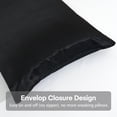 thumbnail image 4 of JML Pillowcases Queen Set of 2,Silky Soft Satin Pillow Cover,Wrinkle, Fade, Stain Resistant,20"x 30",Black, 4 of 5