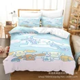 thumbnail image 1 of Sanrio Digital Printing HelloKitt Pudding Dog Cartoon Style Quilt Cover Bedding Three-piece Set Two-dimensional Home Furnishing WT, 1 of 5