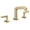 Luxe Gold, variant on Brizo 65307Lf-Lhp Kintsu 1.5 GPM Widespread Lavatory Faucet - Gold
