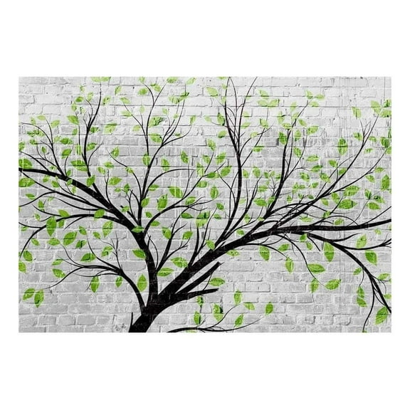 Wall26 Tree with Green Leaves Peel & Stick Wallpaper, 66x96 inches