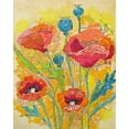 thumbnail image 2 of St. Hilaire, Elizabeth 26x32 Gold Ornate Wood Framed with Double Matting Museum Art Print Titled - Poppy Collage II, 2 of 4