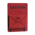 thumbnail image 1 of Llavero colgante con ganchos, organizador de madera para cartas y correo, estante de pared Rojo, 1 of 9