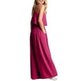 thumbnail image 4 of Women's Linen 2 Piece Outfits Sleeveless Tank Tops Wide Leg Flowy Pants Summer Casual Dressy Matching Sets with Pockets, 4 of 6
