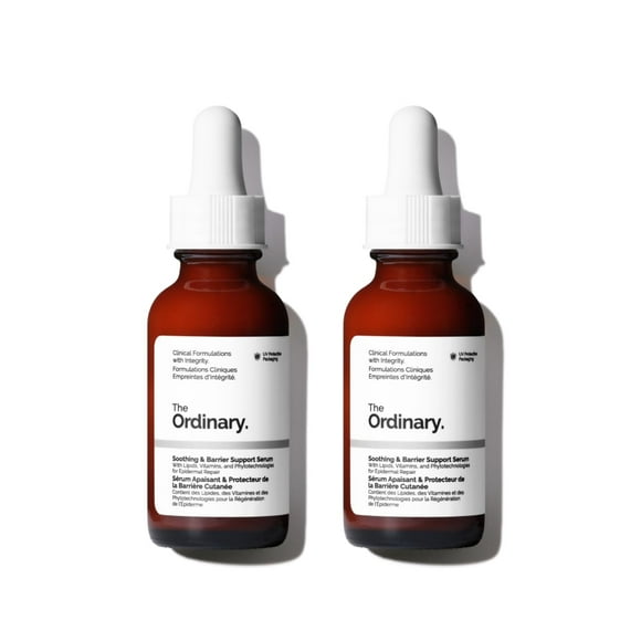The Ordinary Soothing &amp; Barrier Support Serum, Redness-Reducing &amp; Hydrating Solution for Skin Barrier Recovery, 1 Fl Oz (Pack of 2)