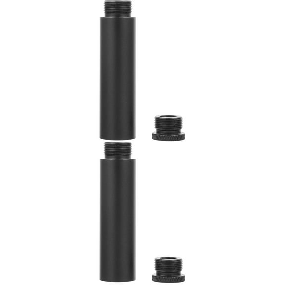 2 Sets Universal Microphone Rack Extension Tube Stage Black