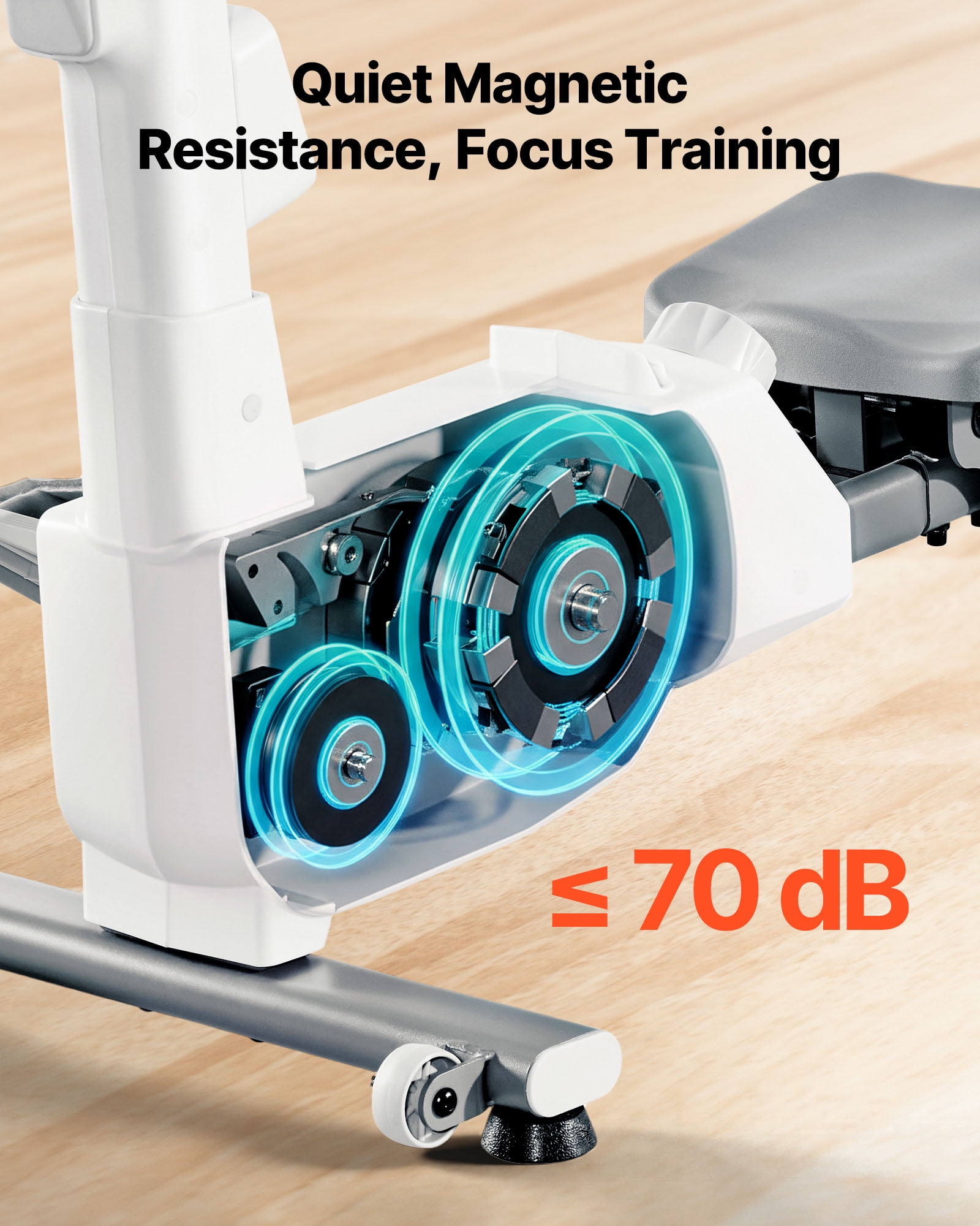 VEVOR Magnetic Rowing Machine,16-Level Quiet Resistance Adjustable, Foldable Rower Machine for Home, 350 LBS Weight Capacity, Row Machines with Dual-Slide Rail, Bluetooth APP Compatible & LCD Monitor