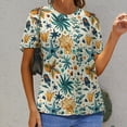 thumbnail image 6 of Beach Seashell Starfish Women's Short Sleeve Tops Casual Blouses T Shirt, 6 of 6