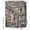 Sepia, Beige, Cream, variant on Navy Blue Landmarks Shower Curtain Set - Small 36" x 72" Washable Bathtub Curtain with 12 Hooks, Modern Abstract Global Artwork Waterproof Fabric Stall Shower Curtains for Bathroom/Bathtub Décor