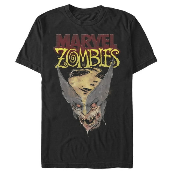 Men's Marvel Zombies X-Men Wolverine Face  Graphic Tee Black Large