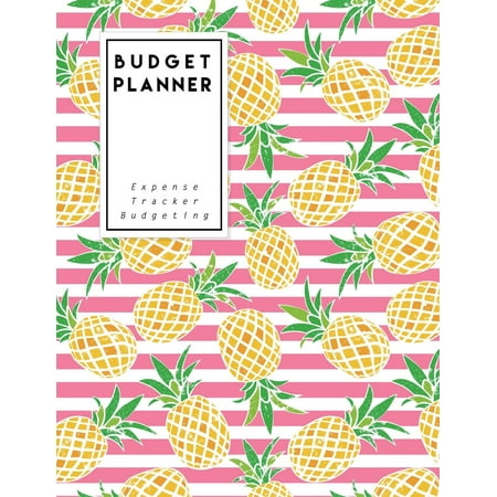 budget planner pink pine apple expense tracker budgeting size 8 5