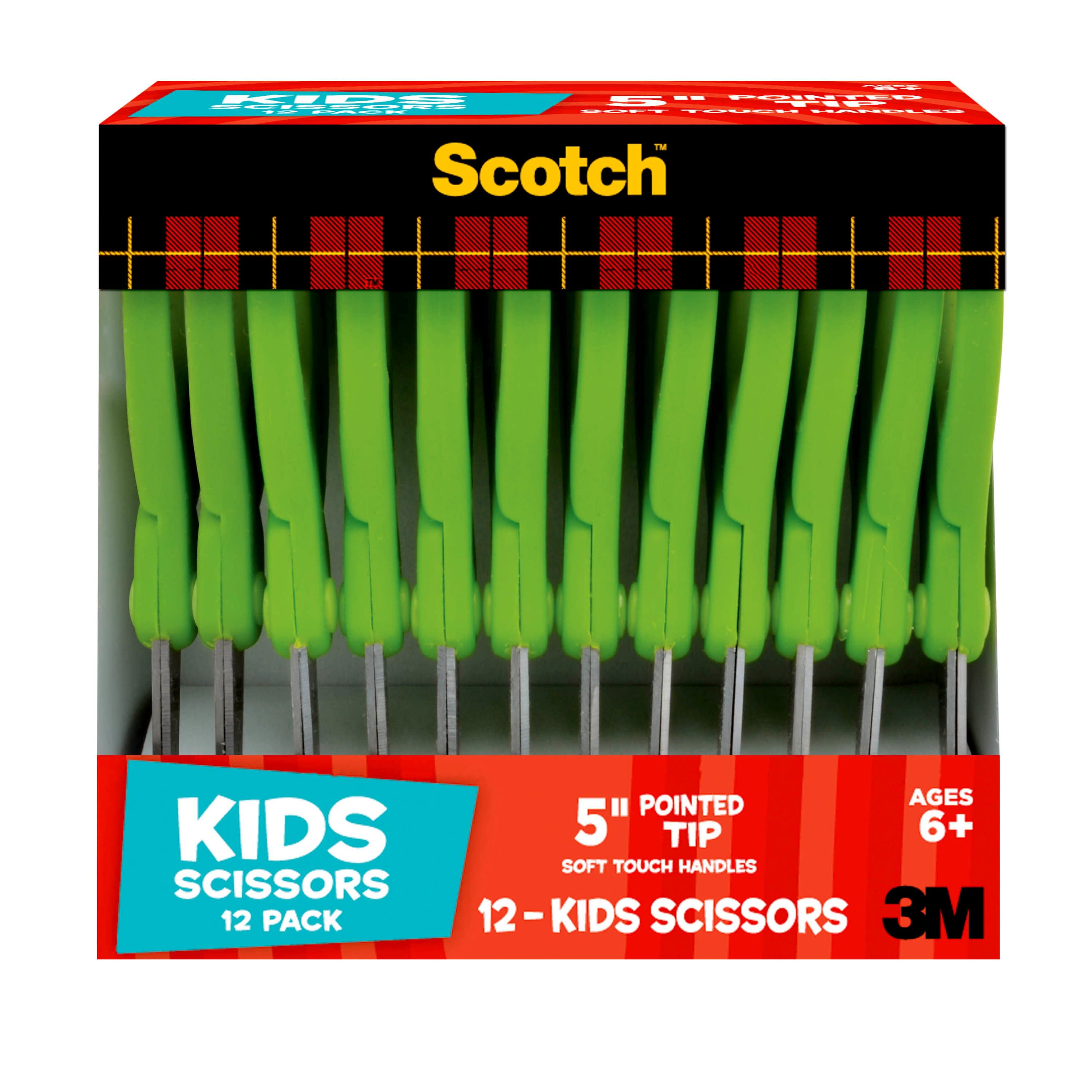 3M 1494629 Scotch Pointed, Soft Touch Kid Scissor - 5 in., Stainless Steel  Blade - Comfort Gr, 12 - Kroger