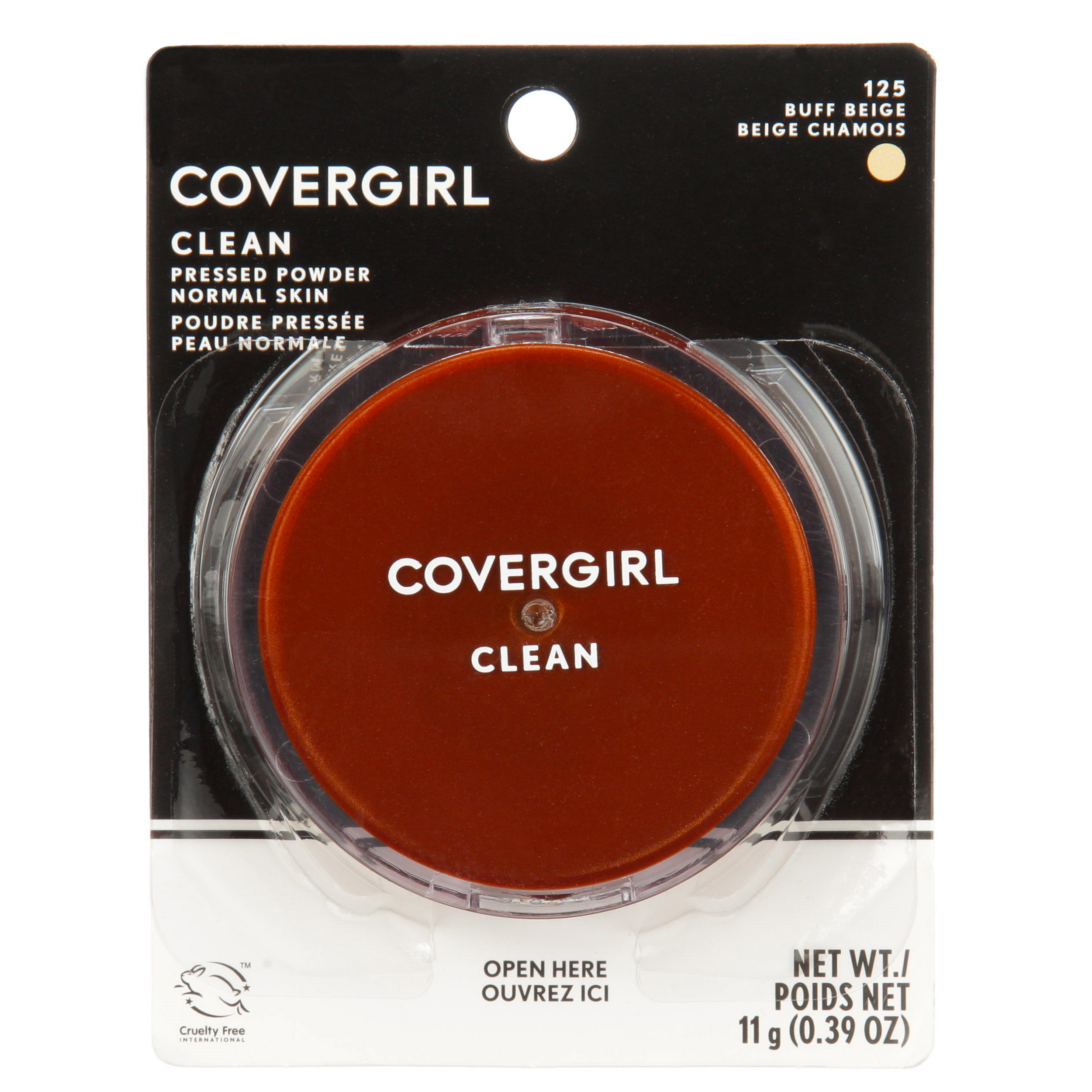 COVERGIRL Clean Powder Foundation, 125 Buff Beige, 0.39 oz Walmart
