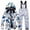 White, variant on SGMVNU Kids 2 Piece Snowsuit Set Girl Winter Hooded Padded Jacket and Overall Bib Pants Boy Ski Suits Snowboard Outfit Size XXL Dark Blue