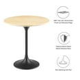 thumbnail image 6 of Modway Lippa 20" Round Wood Grain Side Table in Black Natural, 6 of 7